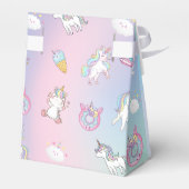 かわいい水の色パステルユニコーン虹のドーナツFavo フェイバーボックス (裏面サイド)