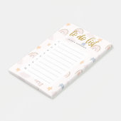 かわいい水の色パステル虹の雲のリストを行う ポストイット (アングル)