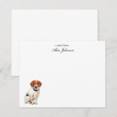 かわいい水の色ビーグルドッグフラット サンキューカード (正面/裏面)