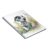 かわいい水の色フローラダルマチアンパピードッグ ノートブック (右側)