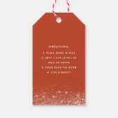 かわいい水の色ホットココアボムラベル ギフトタグ (裏面)