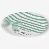 かわいい水の色ミントバウ赤ちゃんシャワー ペーパープレート (アングル)