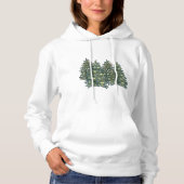 かわいい水の色モダングリーンクリスマスツリー パーカ (正面)