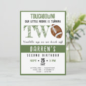 かわいい水の色ルーキーサッカー第2誕生日 招待状 (スタンド正面)