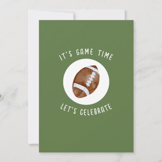 かわいい水の色ルーキーサッカー第2誕生日 招待状 (裏面)