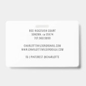 かわいい水の色レインボーダラ助産師 バッジ (裏面)