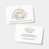 かわいい水の色レインボーダラ助産師 バッジ (表裏)