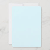 かわいい水の色ワイルドフラワードラゴンフライ女の子誕生日 招待状 (裏面)