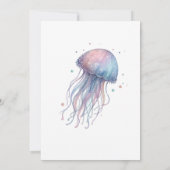 かわいい水の色ワンダーザシー1st誕生日 招待状 (裏面)