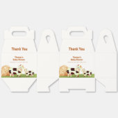 かわいい水の色神聖な牛の家族ファームベイビーシャワー フェイバーボックス (見開き)