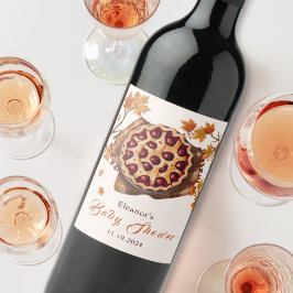 かわいい水の色素朴さくらんぼパイ赤ちゃんシャワー ワインラベル