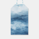 かわいい水の色航海の男の子のシャワーのお願い ギフトタグ (裏面)