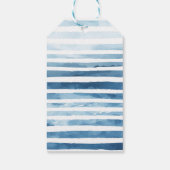 かわいい水の色航海の男の子のシャワーのお願い ギフトタグ (裏面)