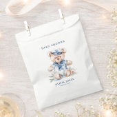 かわいい水の色航海の男の子シャワー フェイバーバッグ (クリップ留めされた状態)