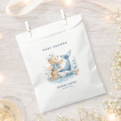 かわいい水の色航海の男の子シャワー フェイバーバッグ (クリップ留めされた状態)