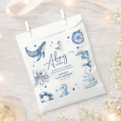 かわいい水の色航海の男の子シャワー フェイバーバッグ (クリップ留めされた状態)