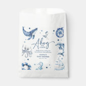 かわいい水の色航海の男の子シャワー フェイバーバッグ (正面)