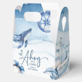 かわいい水の色航海の男の子シャワー フェイバーボックス (オープン)