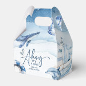 かわいい水の色航海の男の子シャワー フェイバーボックス (正面サイド)