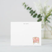 かわいい水の色Chihuahua犬フラットサンキューカード サンキューカード (スタンド正面)