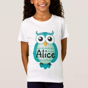 かわいい水の賢いフクロウ のカッコいい Tシャツ