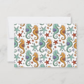 かわいい水上人魚の誕生日パーティーの招待状 招待状 (裏面)