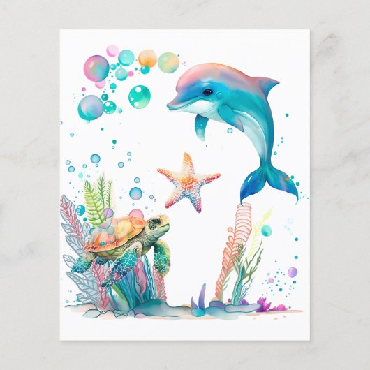 かわいい水中の赤ちゃんシャワー単語スクランブルゲーム (裏面)