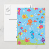 かわいい水中シーン ポストカード (正面/裏面)