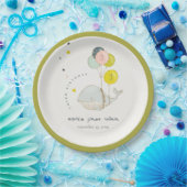 かわいい水中バルーンクジラハート子供の誕生日 ペーパープレート (パーティー)