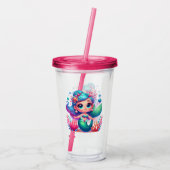かわいい水中マーメイド アクリルタンブラー (裏面)