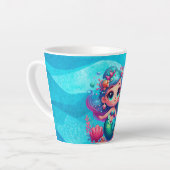 かわいい水中マーメイド カフェラテマグ (左アングル)