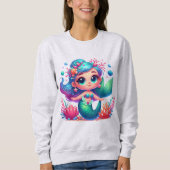 かわいい水中マーメイド スウェットシャツ (正面)