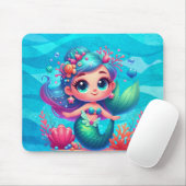 かわいい水中マーメイド マウスパッド (マウス)