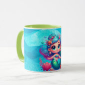 かわいい水中マーメイド マグカップ (正面左)