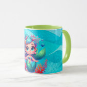 かわいい水中マーメイド マグカップ (正面右)