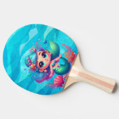 かわいい水中マーメイド 卓球ラケット (横)
