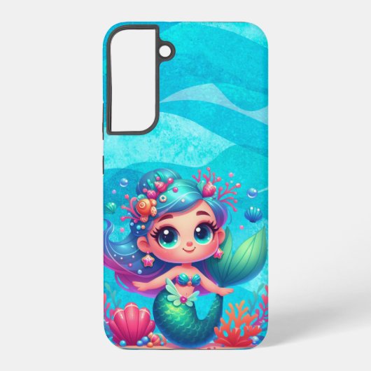 かわいい水中マーメイド SAMSUNG GALAXYケース (裏面)