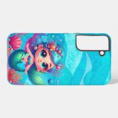かわいい水中マーメイド SAMSUNG GALAXYケース (裏面横)