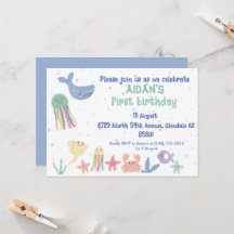 かわいい水中ワールドファースト誕生日