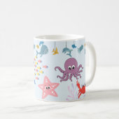 かわいい水中世界 コーヒーマグカップ (正面右)