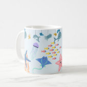 かわいい水中世界 コーヒーマグカップ (正面左)