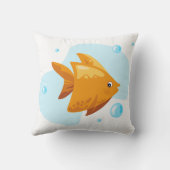 かわいい水中世界。海ライフ。魚 クッション (裏面)