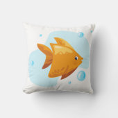 かわいい水中世界。海ライフ。魚 クッション (正面)