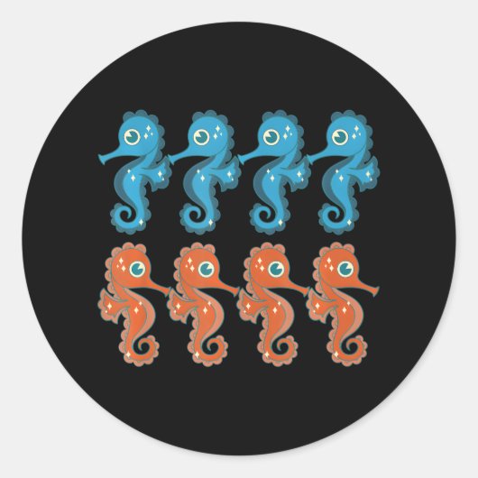 かわいい水中動物海魚の海生 ラウンドシール (正面)