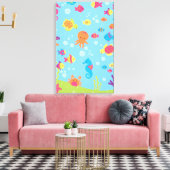 かわいい水中場面 キャンバスプリント (インサイチュ (リビング))