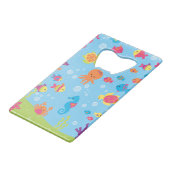 かわいい水中場面 クレジットカード栓抜き (裏面アングル)