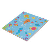 かわいい水中場面 タイル (側面)