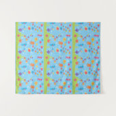 かわいい水中場面 タペストリー (正面(横))