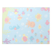 かわいい水中場面 ノートパッド (正面)