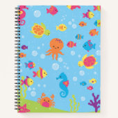 かわいい水中場面 ノートブック (正面)